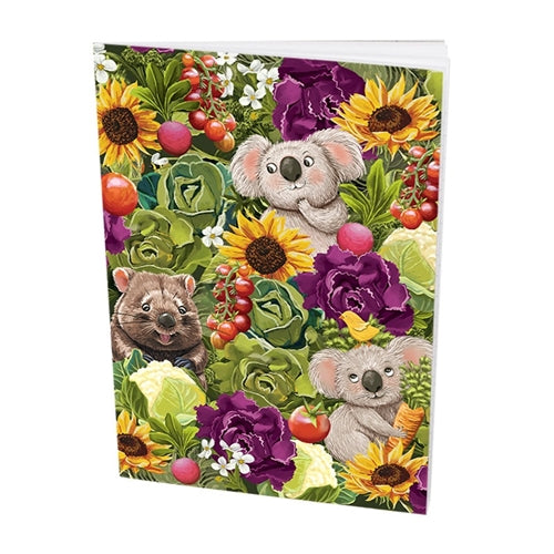 La La Land La La Land Deluxe Pocket Notebook - A6, Ruled, Garden Giggles