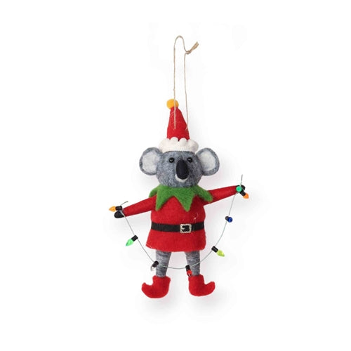 La La Land La La Land Felt Christmas Ornament - Elf Koala
