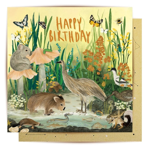 La La Land La La Land Greeting Card - Denizens of the Meadow