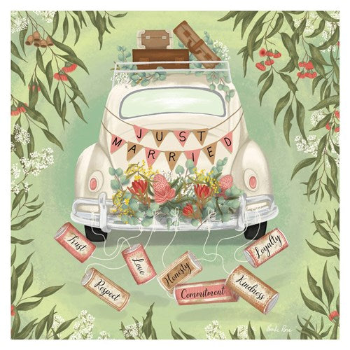 La La Land La La Land Greeting Card - Just Married