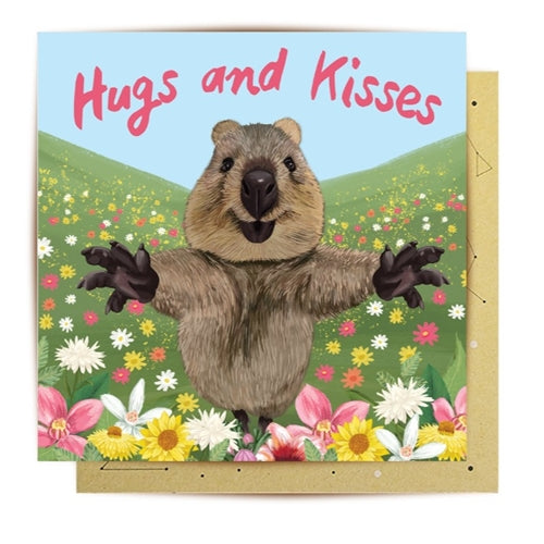 La La Land La La Land Greeting Card - Quokka Hugs and Kisses