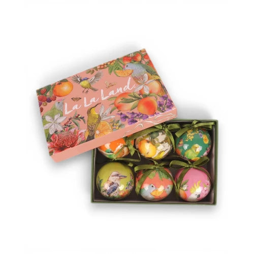 La La Land La La Land Mini Bauble Set - Bountiful Harvest, Set of 6