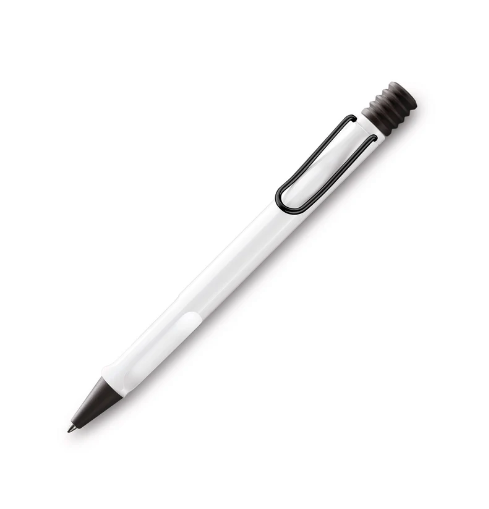 Lamy Lamy Safari Ballpoint Pen - Gloss White with Black Clip