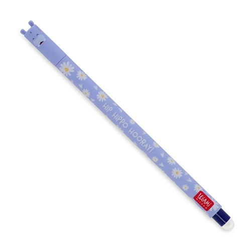 Legami Legami Erasable Pen - Hippo, Blue Ink