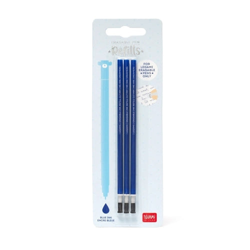 Legami Legami Erasable Pen Refill - Blue, Pack of 3