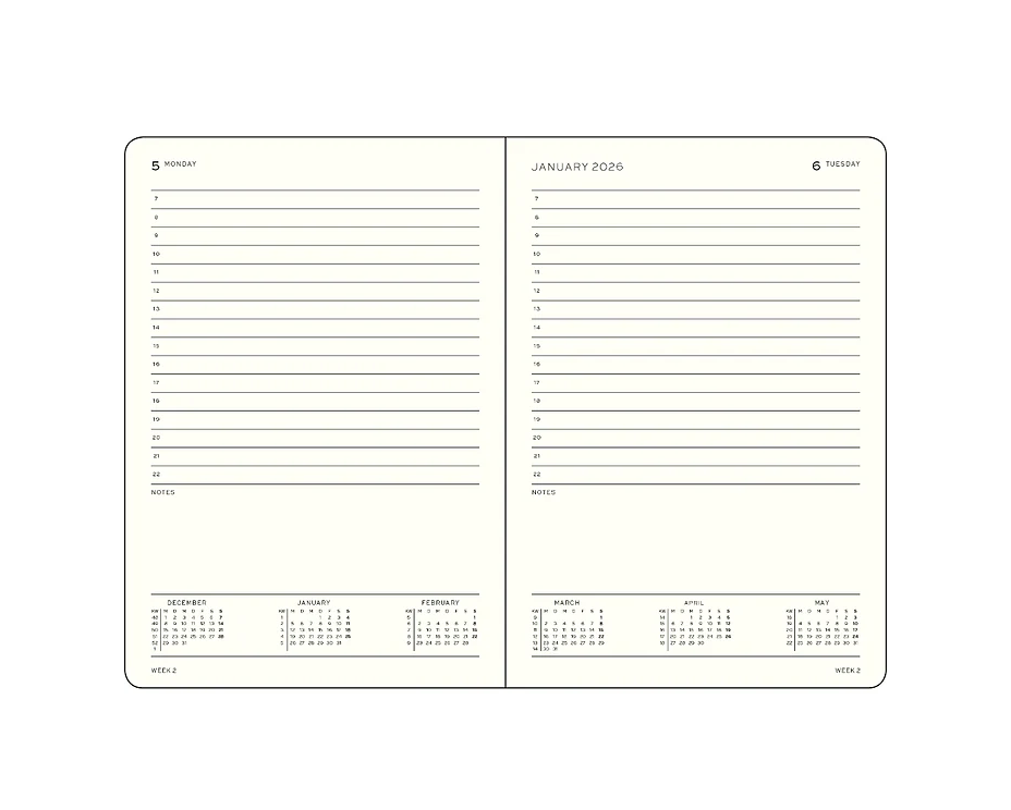 Leuchtturm1917 2026 Leuchtturm "Master" Daily Planner - A4+, Hardcover, Black