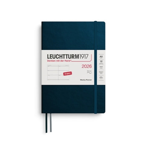 Leuchtturm1917 2026 Leuchtturm Weekly Planner - A5, Softcover, Deep Sea