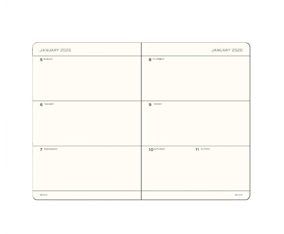 Leuchtturm1917 2026 Leuchtturm Weekly Planner - A5, Softcover, Port Red