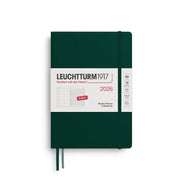 Leuchtturm1917 2026 Leuchtturm Weekly Planner + Notebook - A5, Hardcover, Forest Green
