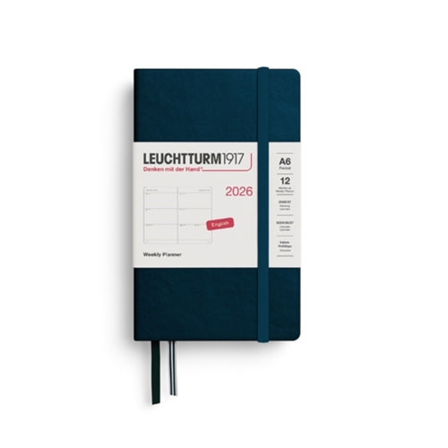 Leuchtturm1917 2026 Leuchtturm Weekly Planner - Pocket, Hardcover, Deep Sea