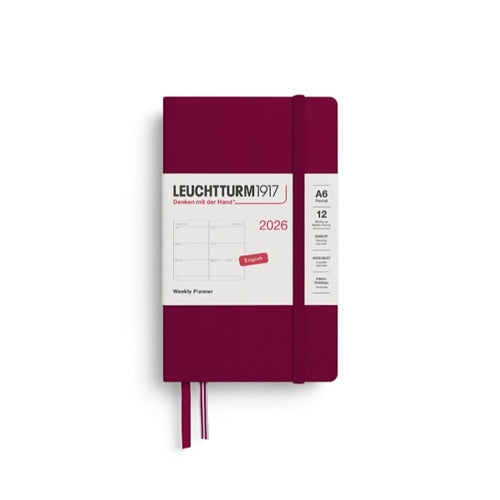Leuchtturm1917 2026 Leuchtturm Weekly Planner - Pocket, Hardcover, Port Red