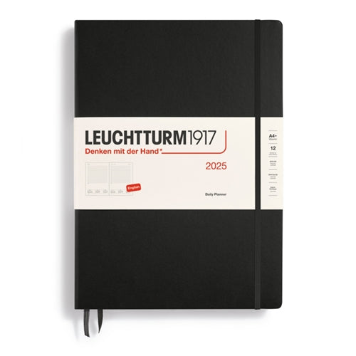 Leuchtturm1917 Leuchtturm 2025 Hardcover Diary - Daily, A4+, Black