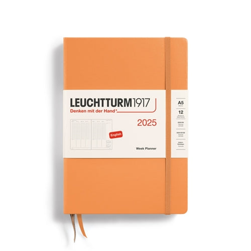 Leuchtturm1917 Leuchtturm 2025 Hardcover Diary - Week Planner, A5, Apricot