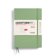 Leuchtturm1917 Leuchtturm 2025 Hardcover Diary - Weekly Notebook, A5, Sage