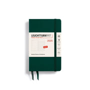 Leuchtturm1917 Leuchtturm 2025 Hardcover Diary - Weekly Notebook, A6, Forest Green