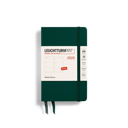 Leuchtturm1917 Leuchtturm 2025 Hardcover Diary - Weekly Planner, A6, Forest Green