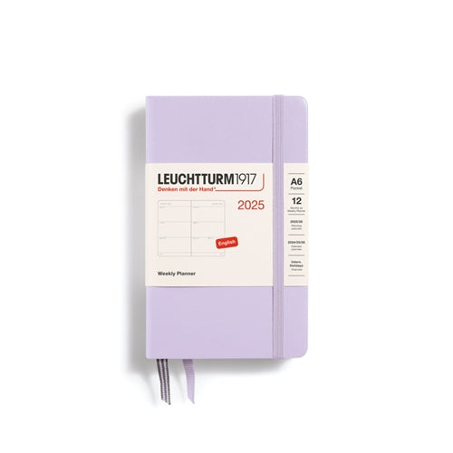 Leuchtturm1917 Leuchtturm 2025 Hardcover Diary - Weekly Planner, A6, Lilac