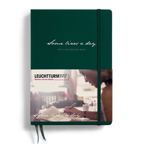 Leuchtturm1917 Leuchtturm1917 Notebook - Some Lines A Day 5 Year Memory Book, A5, Forest Green