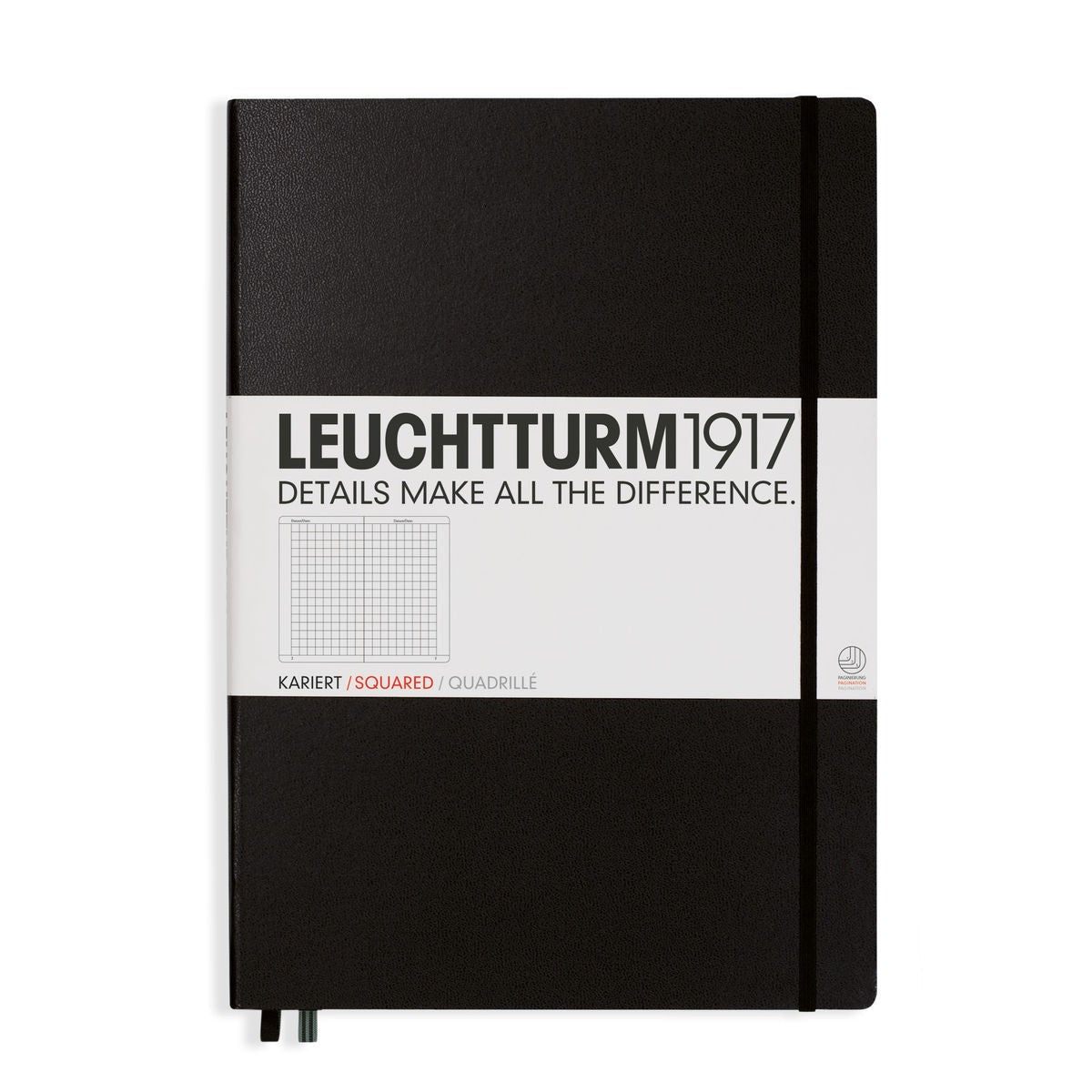 Leuchtturm1917 Leuchtturm1917 Notebook - Squared A4+, Black
