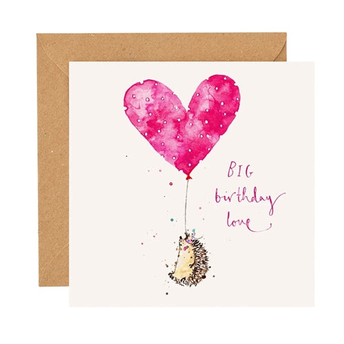 Louise Mulgrew Louise Mulgrew Birthday Card - Birthday Love Hedgehog