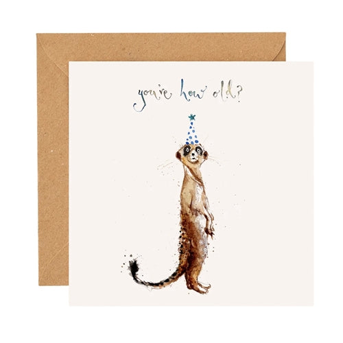 Louise Mulgrew Louise Mulgrew Birthday Card - How Old? Meerkat