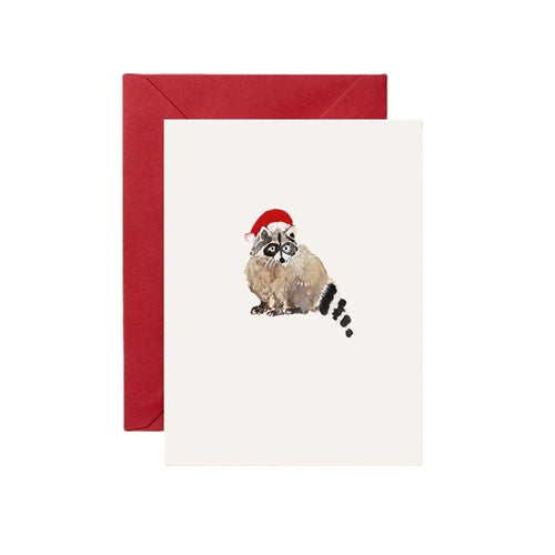Louise Mulgrew Louise Mulgrew Christmas Gift Card - Christmas Raccoon (120x90mm)