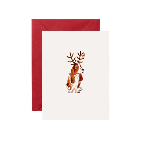 Louise Mulgrew Louise Mulgrew Christmas Gift Card - Dog & Robin (120x90mm)