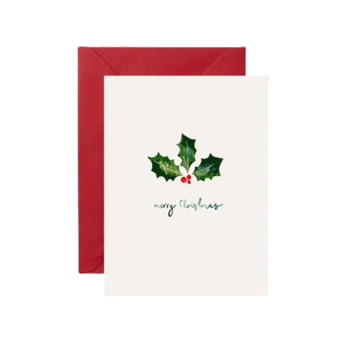 Louise Mulgrew Louise Mulgrew Christmas Gift Card - Holly (120x90mm)