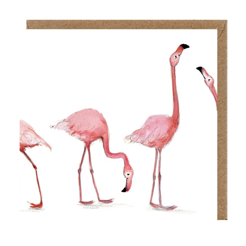 Louise Mulgrew Louise Mulgrew Greeting Card - Flamingos