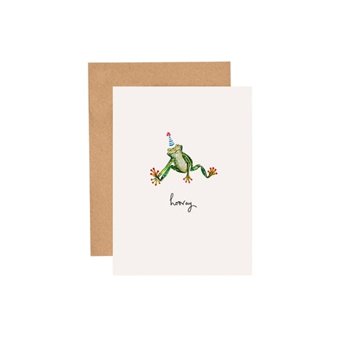 Louise Mulgrew Louise Mulgrew Mini Birthday Card - Hooray Frog