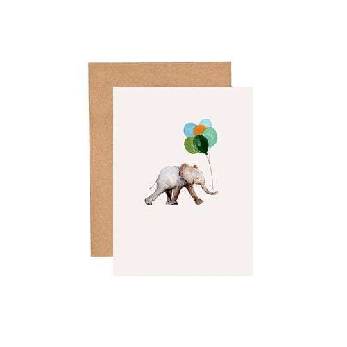 Louise Mulgrew Louise Mulgrew Mini Card - Elephant & Balloons