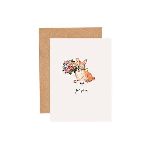 Louise Mulgrew Louise Mulgrew Mini Card - For You, Corgi