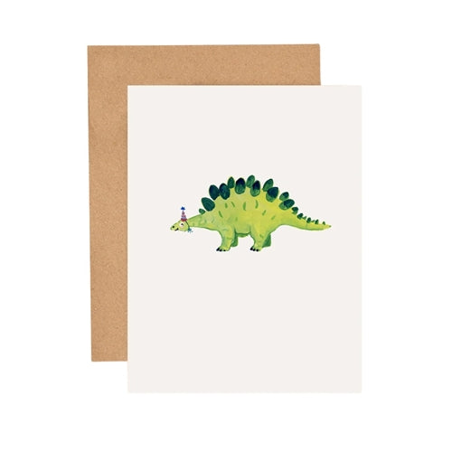 Louise Mulgrew Louise Mulgrew Mini Card - Stegosaurus with Party Hat