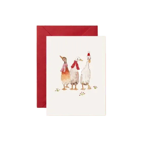 Louise Mulgrew Louise Mulgrew Mini Christmas Card - Christmas Ducks