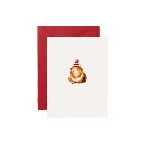 Louise Mulgrew Louise Mulgrew Mini Christmas Card - Christmas Guinea Pig