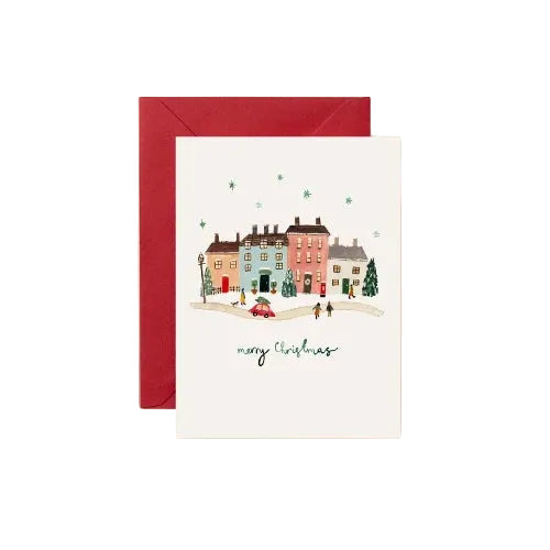 Louise Mulgrew Louise Mulgrew Mini Christmas Card - Christmas Village