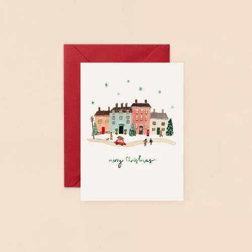 Louise Mulgrew Louise Mulgrew Mini Christmas Card - Christmas Village