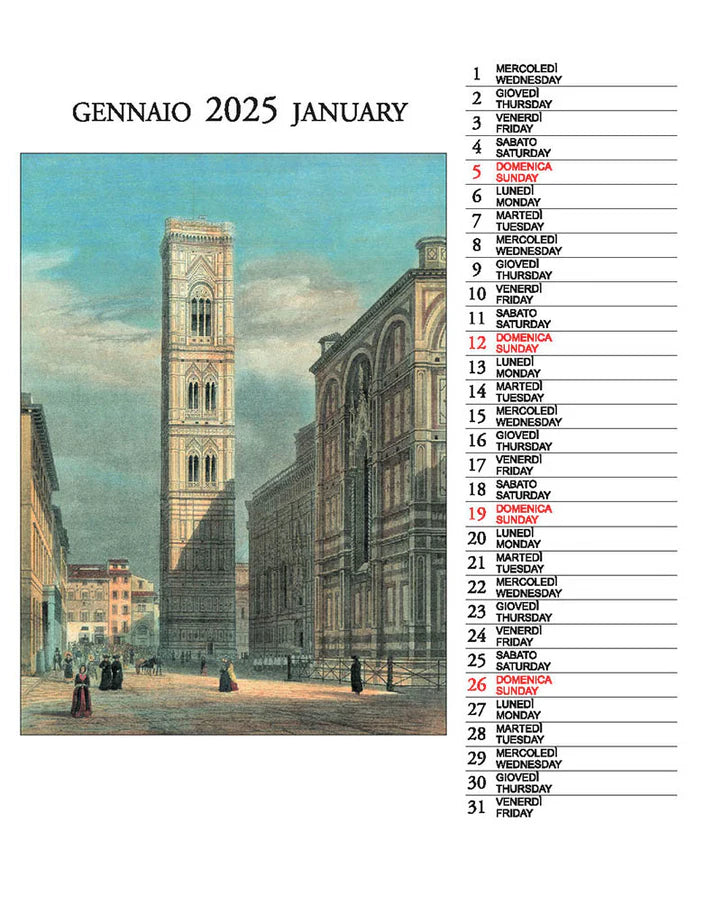 Macart Macart 2025 Desk Calendar - Firenze