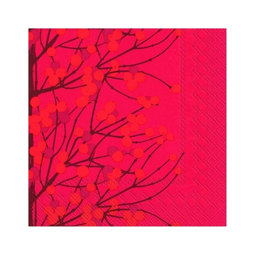 Marimekko Christmas Napkin - Cocktail, Marimekko - Lumimarja Red