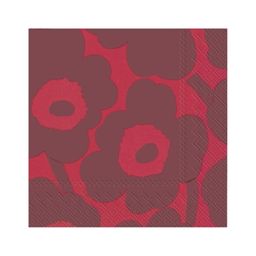 Marimekko Christmas Napkin - Cocktail, Marimekko - Unikko Red