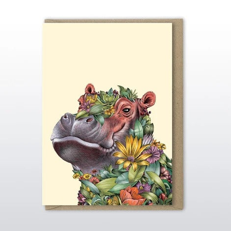 Marini Ferlazzo Marini Ferlazzo Greeting Card - Baby Animal Collection, Hippo Calf