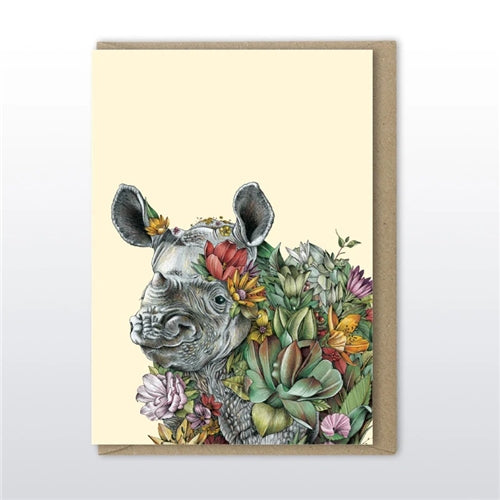 Marini Ferlazzo Marini Ferlazzo Greeting Card - Baby Animal Collection, Rhino Calf