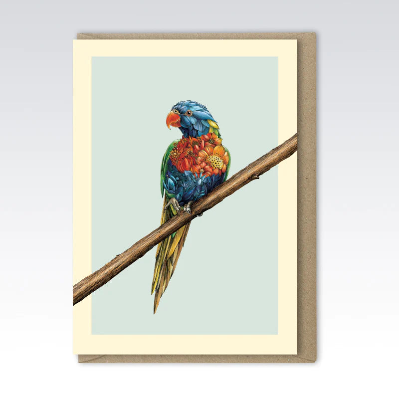 Marini Ferlazzo Marini Ferlazzo Greeting Card - Bushwalk Collection, Rainbow Lorikeet