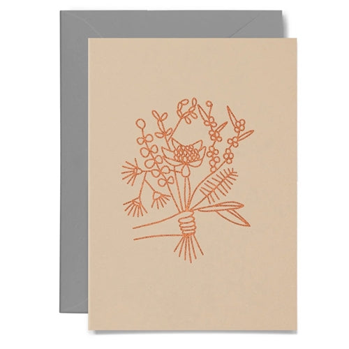 Me & Amber Me & Amber Greeting Card - Native Bunch, Copper on Blush