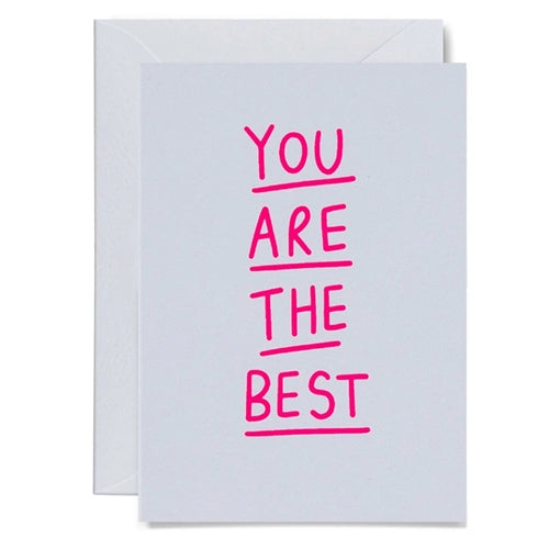Me & Amber Me & Amber Greeting Card - You are the Best, Pink on White