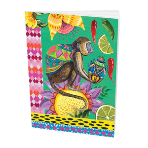 La La Land Deluxe Pocket Notebook - A6, Ruled, Viva La Monkey