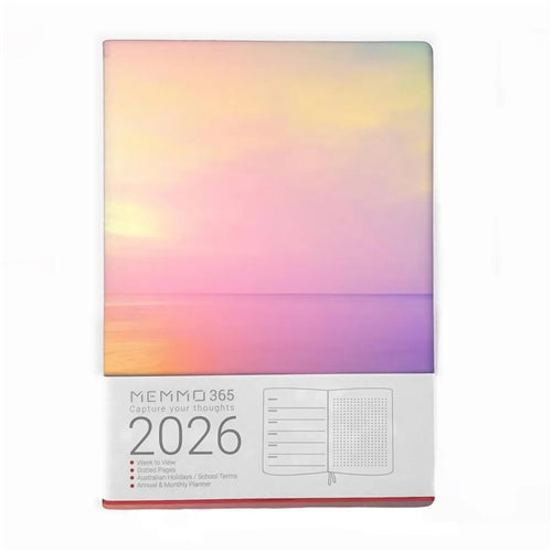 Memmo 2026 Memmo Weekly + Notes Diary - A5, Softcover, Sunrise