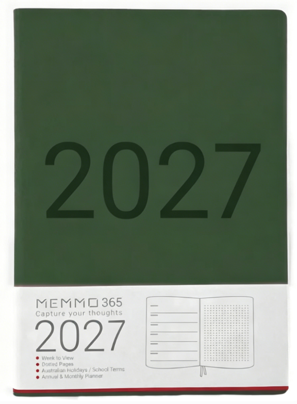Memmo Memmo 2027 Luxe Diary - A5, Green