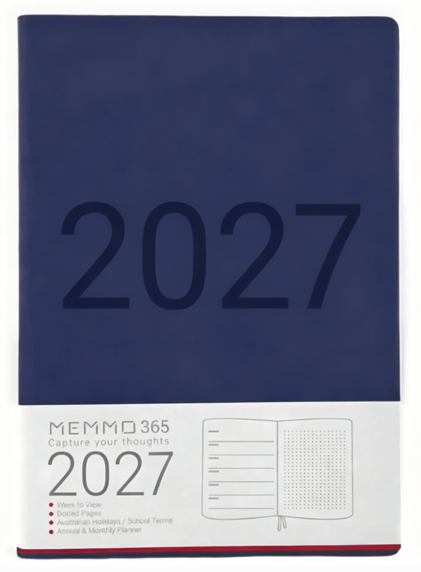 Memmo Memmo 2027 Luxe Diary - A5, Navy