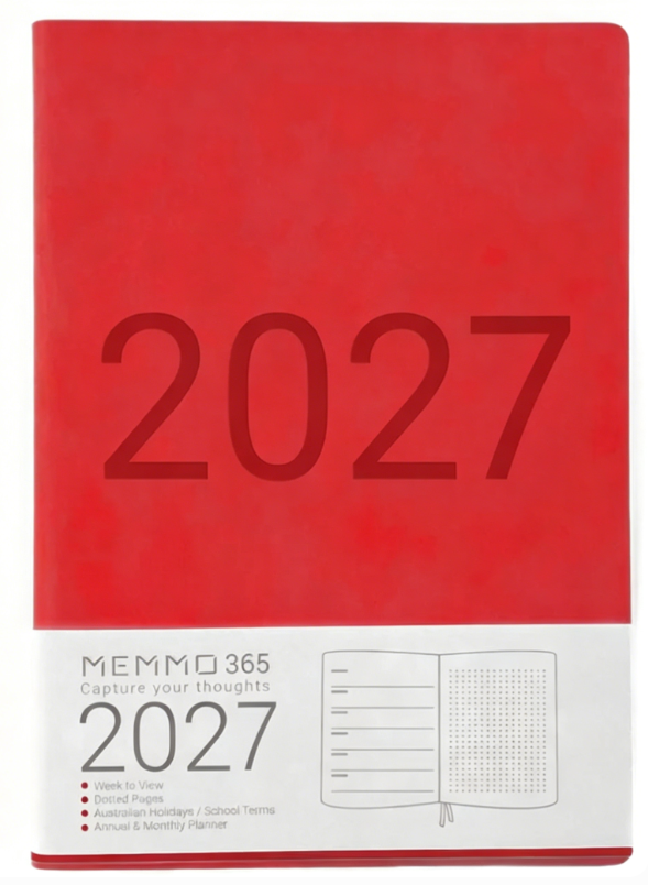 Memmo Memmo 2027 Luxe Diary - A5, Red